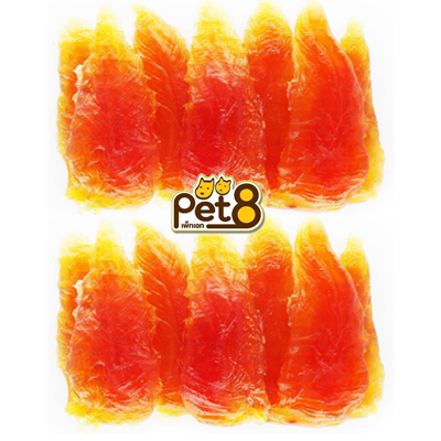 PET8 Sasami Jerky 360g สันในไก่นิ่ม Chicken Jerky JJ402  ขนมสุนัข