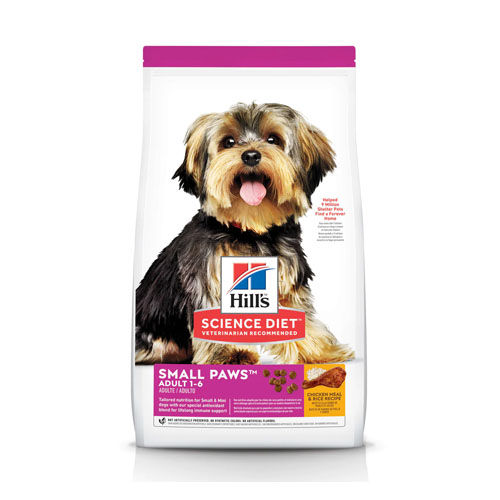 Hill's Adult Small Paw 1-6 ปี  7 Kg อาหารสำหรับสุนัขโตพันธุ์เล็กอายุ 1 - 6 ปี