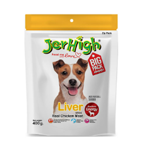 Jerhigh Stick Liver 400g ขนมสำหรับสุนัขรสตับ