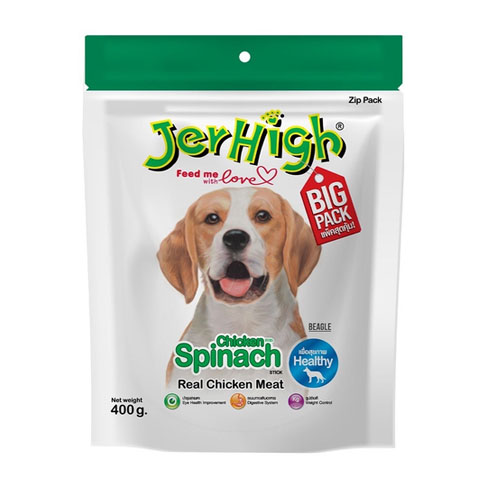 Jerhigh Spinach Stick 400g สติ๊กรสผักโขม (ขนม)