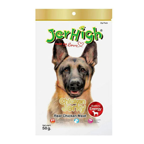 jerhigh stick 50 กรัม สันในไก่ Chicken Jerky (ขนม)