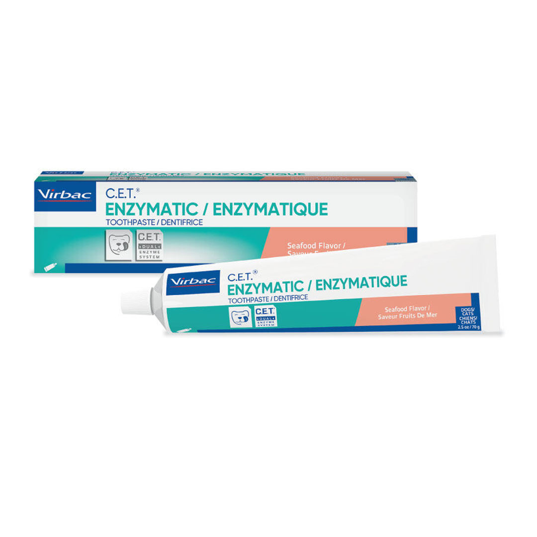 Virbac C.e.t Toothpaste 70g ยาสีฟันสัตว์เลี้ยง รสซีฟุ๊ด