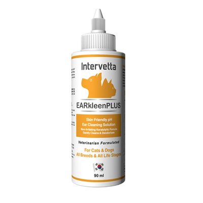 Intervetta EARkleen +PLUS ear cleaning 90ml น้ำยาล้างหู กำจัดไรหู