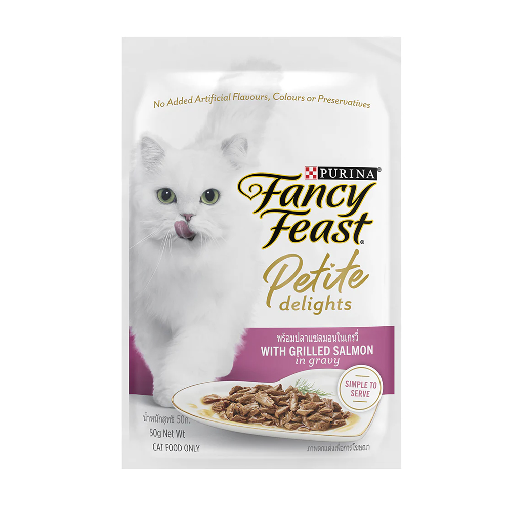 Fancy Feast แเพทิท ดีไลท์ วิท กริลแซลมอน 50g