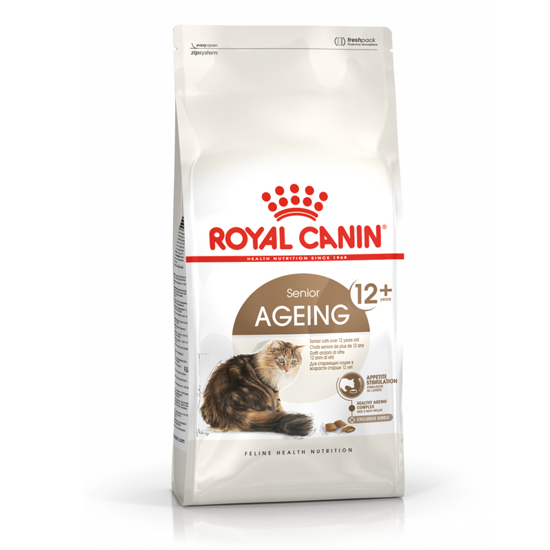 Royal canin Ageing 12+ 4 กก. อาหารแมวสูงวัย 12 ปีขึ้นไป ดูแลไต ความน่ากินสูง