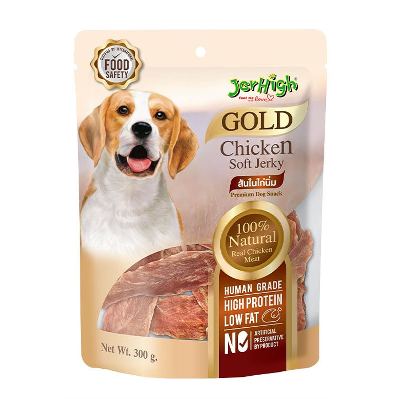 Jerhigh Gold ชิกเก้นซอฟท์เจอร์กี้ไก่นิ่ม 300 กรัม