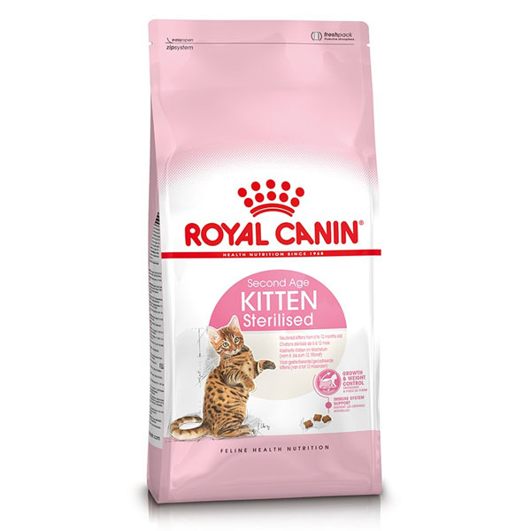 Royal canin KITTEN STERILISED 2 Kg สำหรับลูกแมวทำหมัน อายุ 6 - 12 เดือน