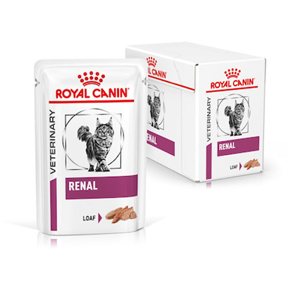 Royal canin VET renal in Loaf 85gx12 ซอง ( อาหารแมวโรคไตเนื้อละอียด )