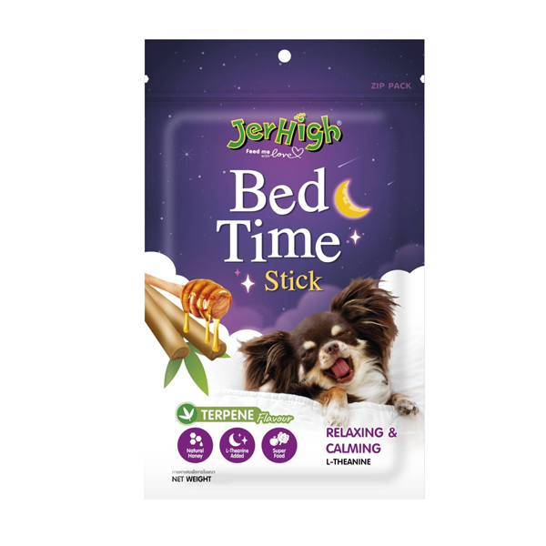 Jerhigh Bed time 60g ขนมสติ๊กนิ่มสำหรับสุนัข กินก่อนนอน