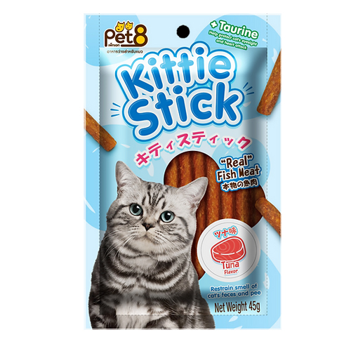 PET8 Kittie Stick Salmon + Taurine 45 กรัม รสแซลมอน