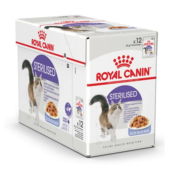 Royal canin Sterilised Jelly Pouch 85g 1กล่อง(12 ซอง) อาหารสำหรับแมวหลังทำหมัน