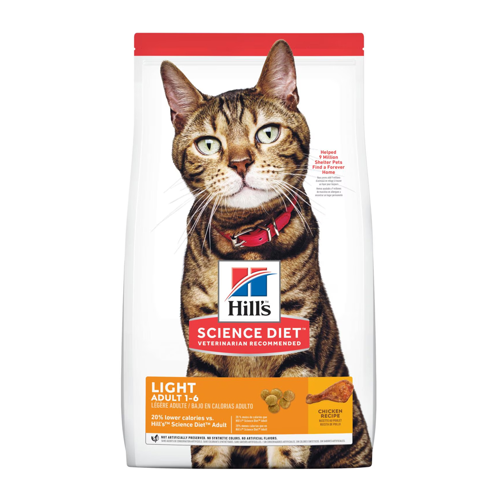 Hill's Feline Adult Light 6 Kg อาหารแมวลดน้ำหนัก พลังงานต่ำ