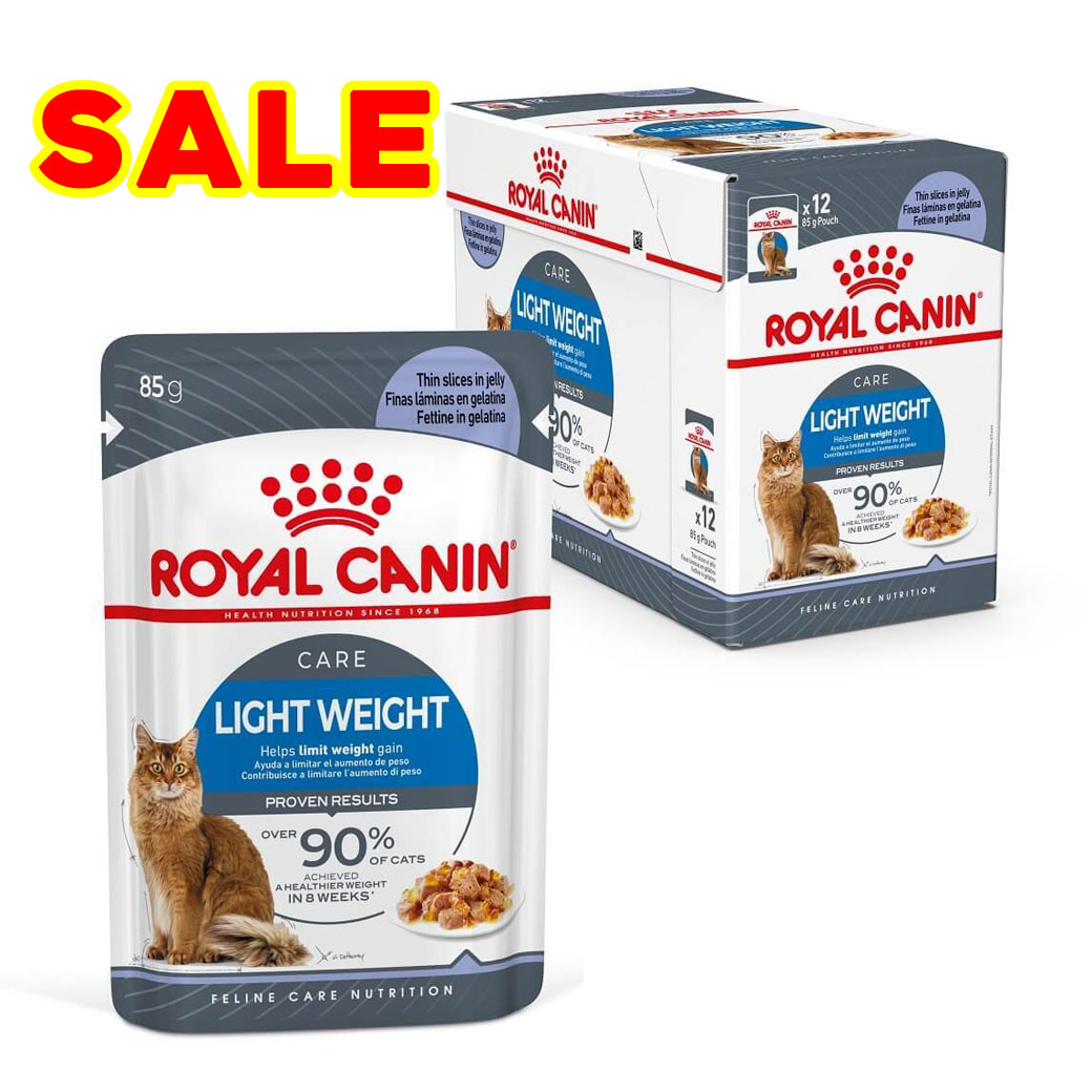 [EXP11-12-24] Royal canin Light Jelly pouch  85gx12 ซอง อาหารเปียกสำหรับแมวลดน้ำหนัก