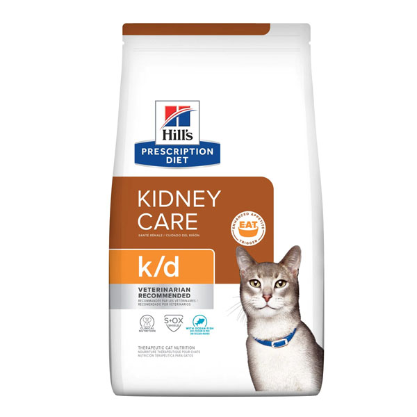 Hill's K/d feline Ocean 4lb อาหารแมวโรคไตสูตรปลาทะเล 1.81 KG