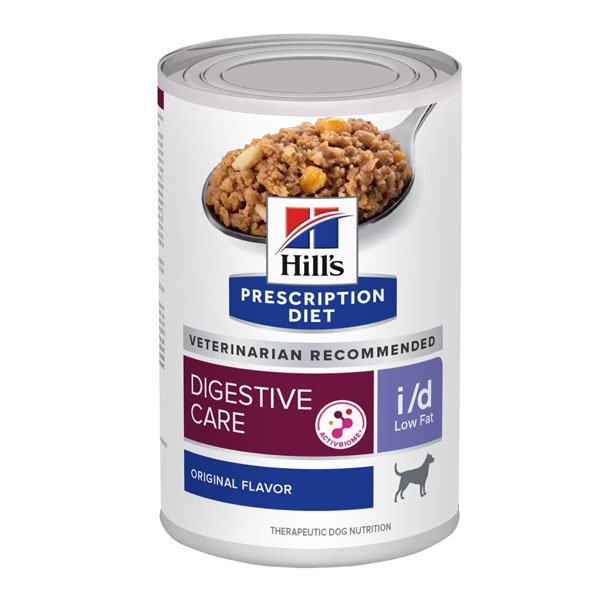 Hill's i/d lowfat can 354g อาหารสุนัขมีปัญหาทางเดินอาหาร อาหารไขมันต่ำ