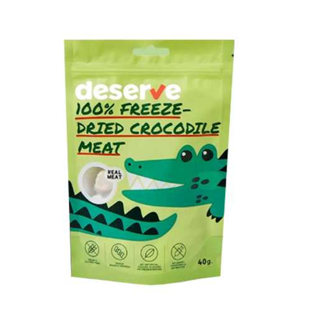 Deserve freeze Dried Crocodile Meat ขนมฟรีซดรายเนื้อจระเข้ 40 กรัม