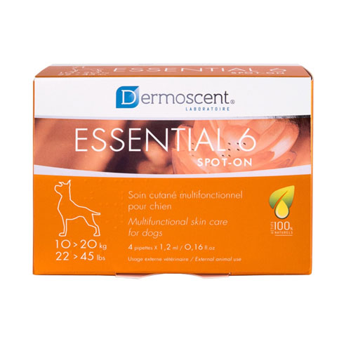 Dermoscent essential 6 For Dog 10-20 Kg หยอดหลังสุนัขบำรุงขน