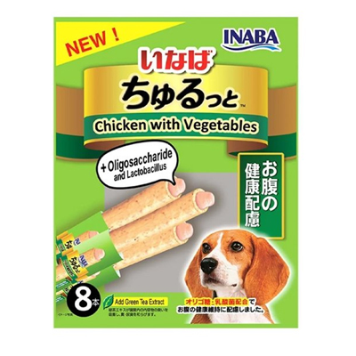 INABA ชูหรุโตะ ไก่กับผัก ขนมสุนัข 80 กรัม