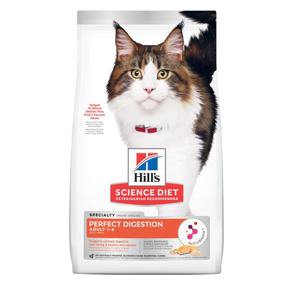 Hill's Perfect digestion อาหารแมว สูตร Perfect Digestion สูตรแซลมอน 1.58 KG