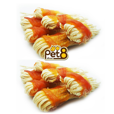 Pet8 Sasami Jerky ไก่พันปลาทาโร่ 300g  JJ501  ขนมสุนัข