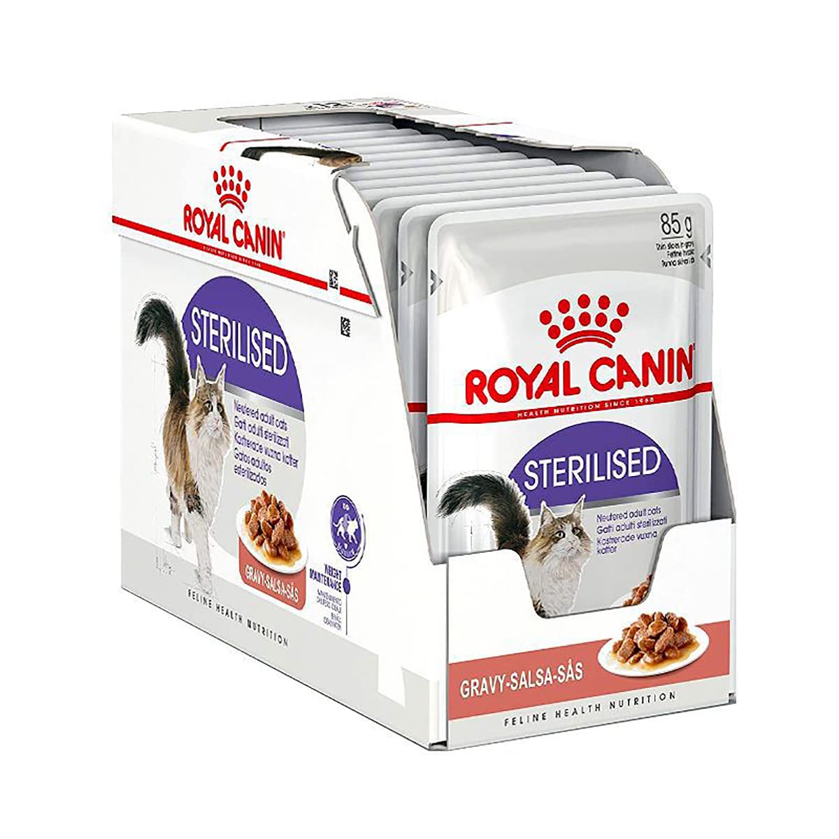 ROYAL CANIN STERILISED POUCH GRAVY 85gx12ซอง อาหารเปียกแมวหลังทำหมันในเกรวี่