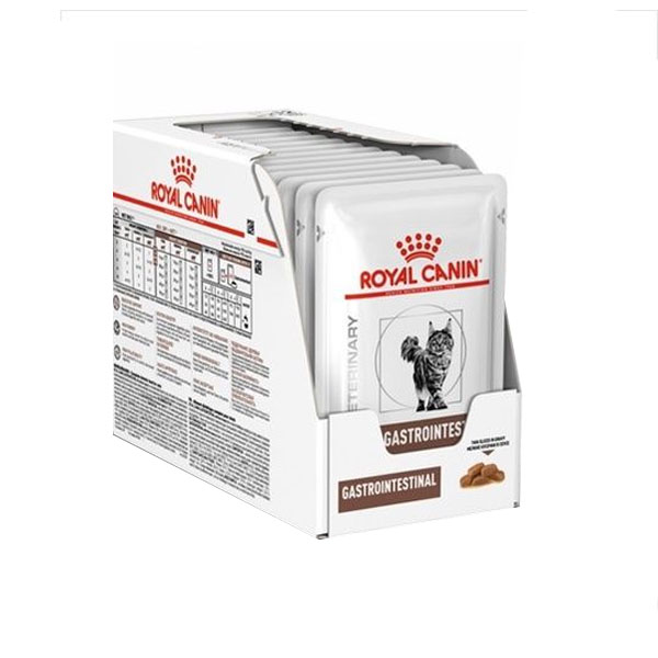 Royal canin VET Gastro intestinal pouch 12 ซอง อาหารแมวท้องเสีย อาหารแมวโรคลำไส้ แมวท้องเสียง่าย ท้องเสียบ่อย