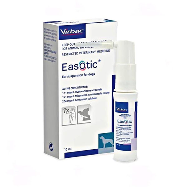 Easotic Ear drops ยาหยอดหูสำหรับสุนัข รักษาหูชั้นนอกอักเสบ 10 ml.