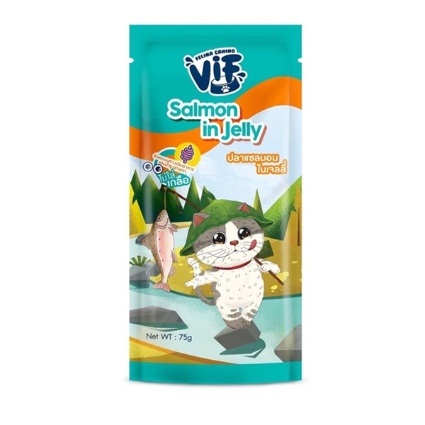 Felina VIF cat Jelly 75g Adult แซลมอนในเจลลี่