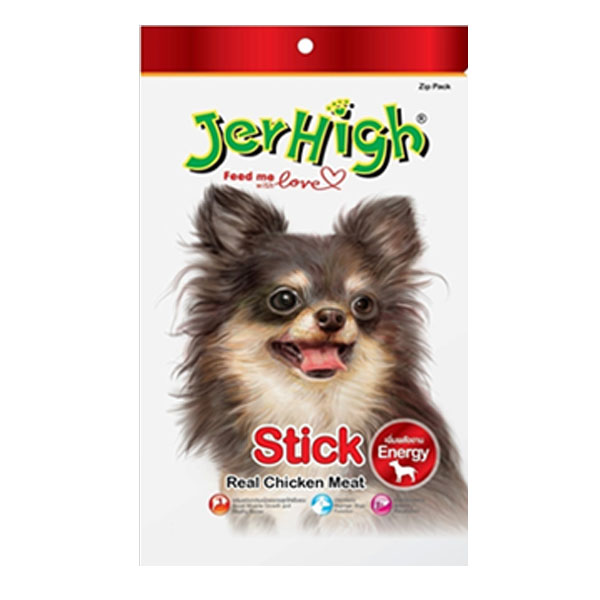 Jerhigh Chicken Stick 60g ขนมสติ๊กนิ่มสำหรับสุนัข รสไก่