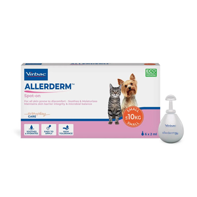 ALLERDERM SPOTON 2 มล.x4หลอด (น้อยกว่า10กก.) หยดบำรุงผิวหนังและขน