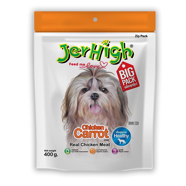 Jerhigh Carrot 400g ขนมสติ๊กรสแครอทสำหรับสุนัข