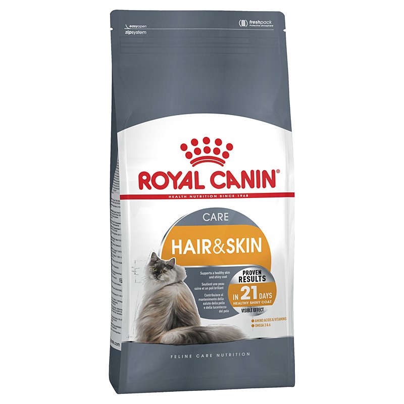 ROYAL CANIN HAIR & SKIN  CARE 4KG แมวโตบำรุงขนและผิวหนัง