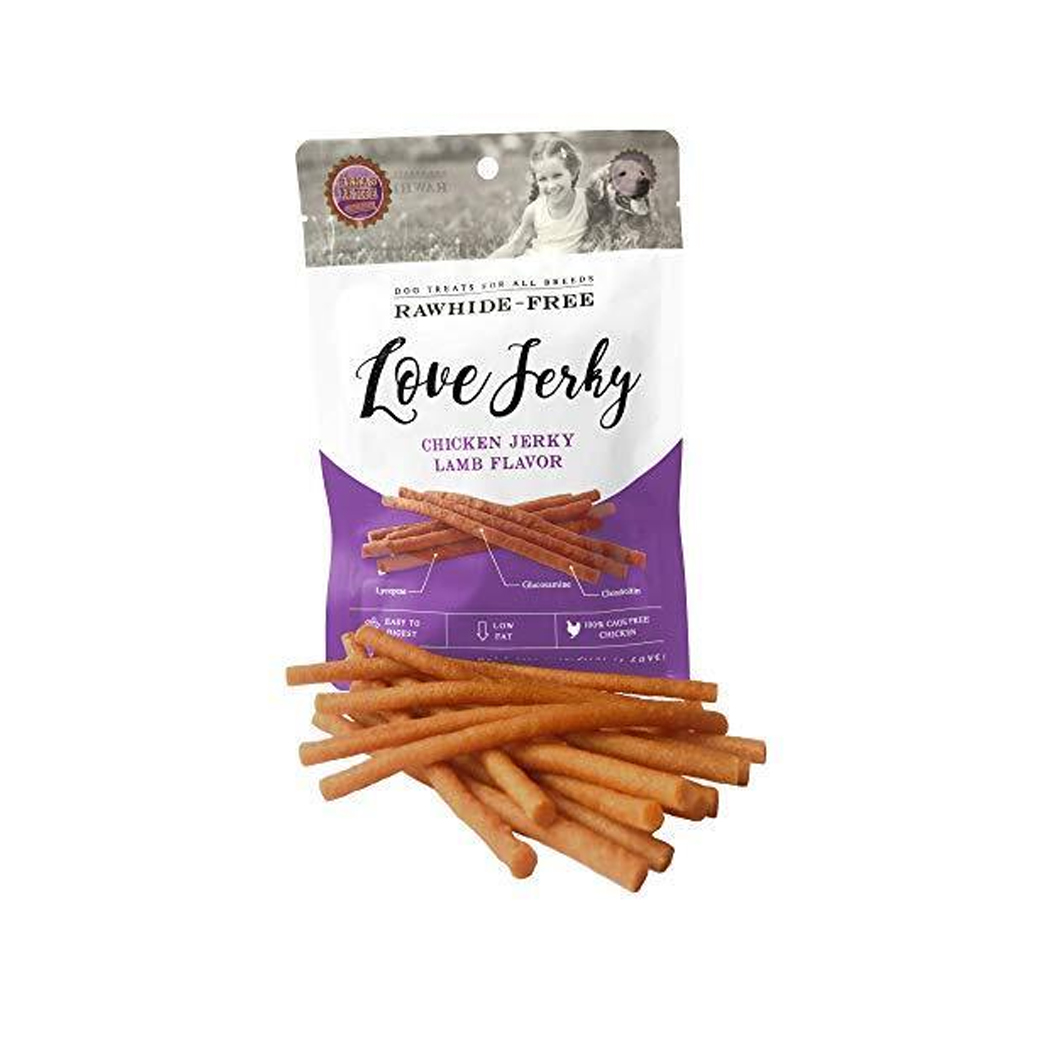 Love jerky รสแกะ สติ๊กนิ่มสำหรับสุนัข ขนมสุนัข  120 กรัม