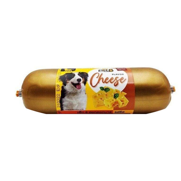 Pet8 Hot dog bar 150g รสชีส  ขนมสุนัข